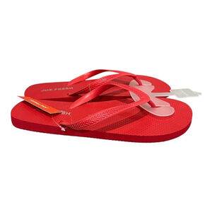 Joe Fresh Flip Flop Thong Sandals Mens Size 9 Red Beach Shoes Summer Casual
